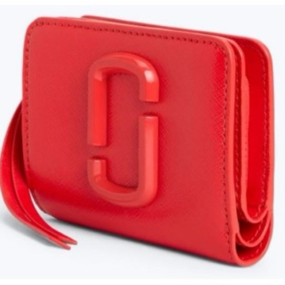 Authentic Marc Jacobs's Red DTM Saffiano Leather Wallet